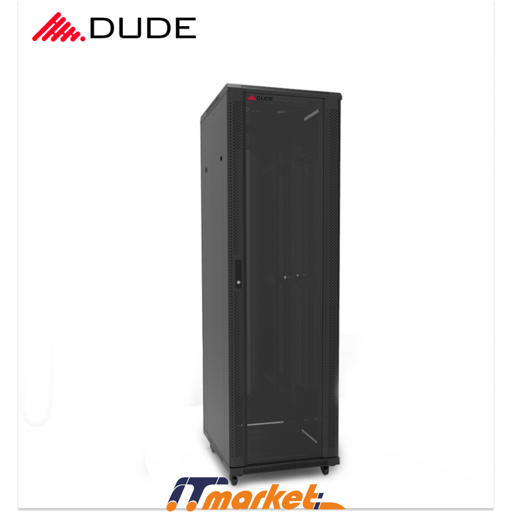 DUDE 22U 600X800 STANDING RACKMOUNT CABINET BLACK (NB-6822)-2